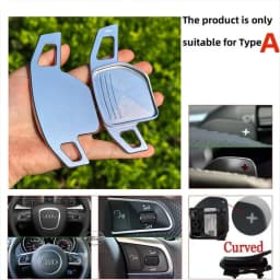 2Pcs Steering Wheel Paddles Extension Shifters For Audi A4 B8 A3 8P S3 A5 A6 S6 C6 Q5 A8 R8 TTS MK2 8J Avant DSG Car Styling