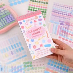 40 Sheets Colorful Paper Index Label Stickers 3424+ Pcs Planning Stickers Diary Notes Marking Aesthetic Creative Stickers