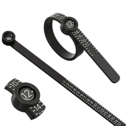 Ring Sizer with Magnifier US UK EU HK Size Scale Finger Measuring Ruler Professional Jewelry Ring Size Tool