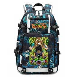Dragon Ball Z Anime Print Student Backpack Large Capacity Casual Daypack for Kids Teen Boys Girls School Travel