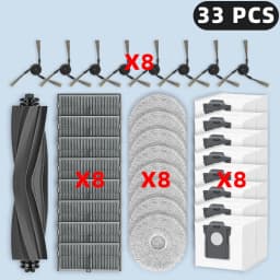 Compatible For (Dreame L10s Ultra Gen 3, L40 Ultra Gen2, L50 Ultra AE / CE, X40 Ultra Complete) Parts Brush Filter Mop Dust Bag
