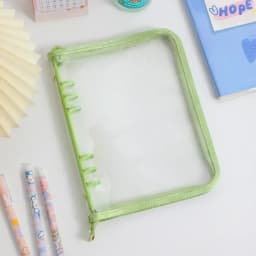 A5 Laser Star Zipper Binder Collect Book Refill Organizer DIY Journal Dairy Transparent Kpop Idol Photo Album Kawaii Stationery