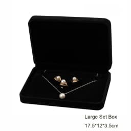 Black Velvet Full Range Jewelry Box Ring Earrings Storage Bracelet Box Pendant Necklace Jewelry Storage Box Gift Box