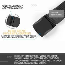 Men's Nylon Braided Belt, Non-Metallic Automatic Buckle, Daily Commute, Outdoor Mountaineering Training Belt