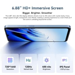 BLACKVIEW Smartphone WAVE 10 24GB(8+16)+128GB 120Hz Android 16 32MP+13MP 5000mAh 6.88'' HD+ IPS Dual SIM 1080P FHD Doke AI 2.0