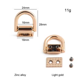 10/50/100PCS Metal Bag Side Hanger Square Ring For Handbag Strap Side Carabiner Clip Hook Chain Connector Buckle Accessories
