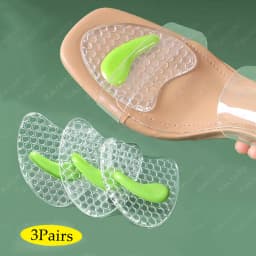 6pcs Silicone Shoe Pads for Women Shoes Inserts Non-Slip Gel Forefoot Pads High Heels Sandals Anti-Slip Self-Adhesive Insoles