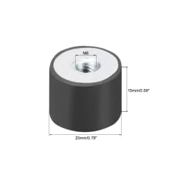 M4/5/6/8/10 Female Thread Rubber Shock Absorber Anti Vibration Pad Rubber-Metal Silentblock Type DD Rubber Mount Flat Base Block