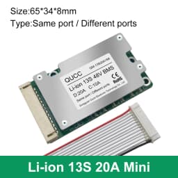 Qucc Li Ion 10S 13S 14S 15A 20A BMS 48V 36V 18650 Battery Pack Electric Toy Electric Scooter Electric Moped Power Battery BMS