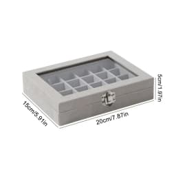New Transparent Window Large Capacity 24 Grid Jewelry Storage Box, Simple And High-end Ring Necklace Jewelry Storage Display Box