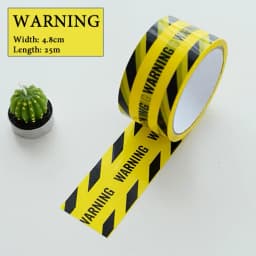 1 Roll 48mm*25m Opp Warning Tape Danger Caution Barrier Remind Work Safety Adhesive Tapes DIY Sticker For Mall Store School