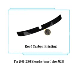 For 2001-2006 Mercedes-Benz C Class W203 Sedan Rear Trunk Lid Spoiler Rear Window Roof Spoiler Wings ABS Plastic Adjustment Kit