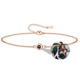 Custom Photo Bracelet Personalized Projection Bracelets with Picture Inside 100 Languages I Love You Stainless Steel Bracelet