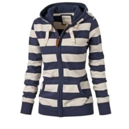 Pullovers Harajuku hoodies women Autumn Hot Style America Hood Long Sleeve Stripe Fleece Jacket Female Streetwear ZXP6023