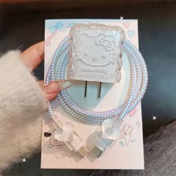 Cartoon Cat Big Ear Dog Charger Shell Cable Protector, Suitable for iPhone 18W/20W Fast Charging Cable Data Anti Drop Charger
