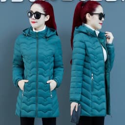 Women's Mid-Length down Cotton Jacket Mommy Style Winter Special Thickened Fashion Slimming Large Size Stylish Coat