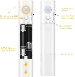 Led Strip Night Light With Motion Sensor Battery Powered Kitchen Cabinet Lamp Waterproof LED For Corridor Stair Lighting