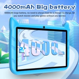 BDF Cartoon Pattern 7 Inch Kids Tablet Quad Core 4GB RAM 64GB ROM Android 13 Google Learning Education Games Tablets 4000mAh