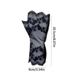 New Mesh Flower Sunscreen Mittens Touch Screen Breathable Printing Half Finger Gloves Party Summer Lace Gloves