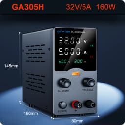 Wanptek Laboratory Power Supply 30V 5A 30V 10A 60V 5A 120V 3A  Adjustable with USB Output Display Lab Bench DC Power Supply