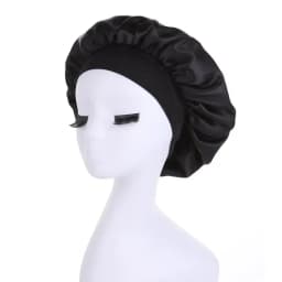 High Elastic Satin Solid Sleeping Hat Hair Care Bonnet Nightcap Multi-color Reusable Women Home Sleeping Cap Accessories
