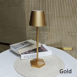 3 Colors Table Lamp LED Touch Sensor Desktop Night Light Rechargeable Wireless Reading Lamp for Restaurant Hotel Bar Room Decor