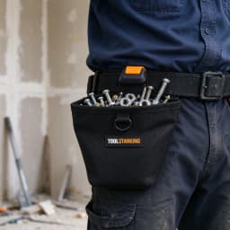 TOOLSTARKING Nails Pouch Waterproof Hardware Waist Bag Large Capacity Nails Screws Storage Durable Multifunctional Working