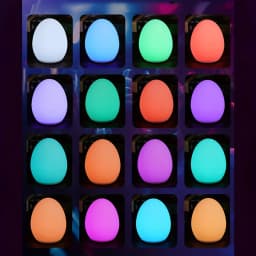LED Night Light Colorful Silicone LED Luminous Egg Lamp Children's Toy Light Sleeping Bedside Night Lights