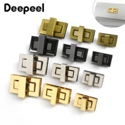1-5Pc Metal Square Lock Buckle Handbag Turn Twist Locks Clasp Purse Closure Toggle Latch Buckles DIY Bag Replacement Accessories