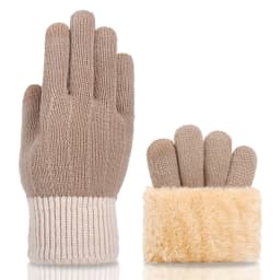 Female Winter Warm Knitted Full Finger Gloves Men Solid Woolen Touch Screen Mittens Women Thick Warm Cycling Driving Gloves H46