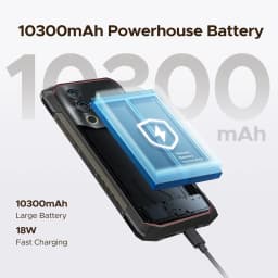 DOOGEE Blade10 Power Rugged Phone Gemini AI 6.6" Display 10300mAh Battery 48GB RAM(8+40) 128GB ROM Android 16 SmartPhone