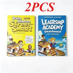 2-BookSet Raise Children Street‑Smart + Leadership EnlightenmentComic Books ChildrenEnglish Parent‑child EducationalReadingBooks