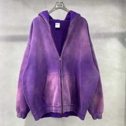 Men's Zip Up Hoodies Tie Dye Washed Double Oversize Cardigan Sweatshirt Loose Plus Plush Gradient Man Hooded Pullovers Winter