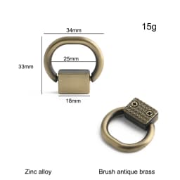 10/30/100PCS Metal Leaf Shape Bag Anchor D-ring For DIY Leather Shoulder Handbag Straps Hanger Hooks Connector Clips Accessories