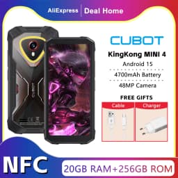 Cubot KingKong MINI 4 NFC Rugged Smartphone Android 15 Up to 20GB RAM+256GB ROM 4.7 Inch Mini Phone 4700mAh 48MP Small Cellphone