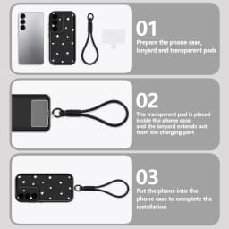 Simple Love Heart Patterned Lanyard Phone Case For Samsung Galaxy A18 A57 A37 A27 A56 A36 A26 A17 A16 A55 A54 A15 Soft TPU Cover