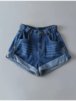 Wixra Women Basic Denim Shorts Candy Color Summer New Trendy Pants High Waist Casual Jeans Bottom
