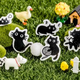 45 Pcs Kawaii Black Cat Series Self-Adhesive Stickers Cute Cat Laptop Decorations for Planners Scrapbooking