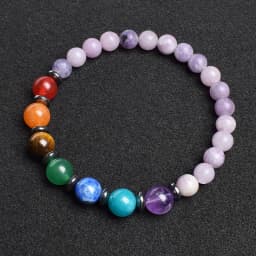 7 Chakra Bracelet Natural Gem Stone Beads Bangle Women Crystal Healing Anxiety Jewellery Mandala Yoga Meditation Bracelets Gift