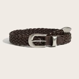 Punch Free Punk Style Woven Belt for Men and Women Black Metal Buckle Belt Dark Minority Retro Fried Dough Twists Belt
