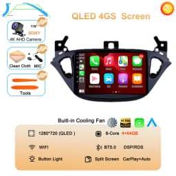 Android 16 Auto For Opel Corsa E 2015-2019 For Opel Adam 2013-2016 Multimedia Video Player Radio Carplay Car GPS WIFI+4G Stereo