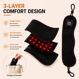 Red Light Heated Nose Wrap Rechargeable Nose Warmer 3 Heat Levels Adjustable Ear Loops Soft Plush Lining Cold Weather Comfort