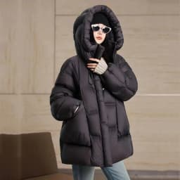 High-End Down Jacket Women 2026 Winter Thicken Cream Puff-Like Warm Hooded Loose White Duck Down Fashion Women Down jacket H575