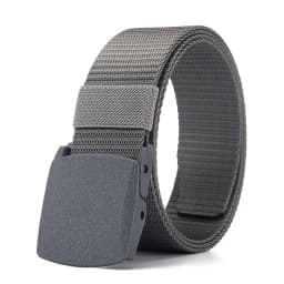 Canvas Belt with Automatic Plastic Buckle - Perfect for Outdoor Sports & Casual Wear Ideal Gift Choice