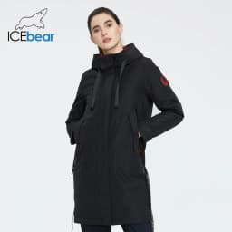 ICEbear 2023 new fall women's coat with a hood casual wear quality fashion autumn parka brand clothing GWC20035D