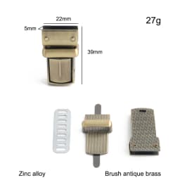 5/10/20PCS Metal Rectangle Press Push Lock For Handbags Bag Briefcase Spring Lock Snap Decorative Clasps Repair Kit Accessories