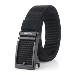 KOLBER Thick Casual Belt for Men Metal Automatic Buckle Soft Real Nylon Tactical Outdoor Belt Non-Hole Work Belt Male Waistband