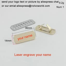 50-100 Pcs Metal Label Personalized Tag for Handbag Laser Engrave Logo Custom Brand Logo Bag Labels Plate Etiquettes Metalique