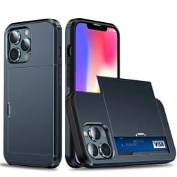 Case For iPhone 16e 15 14 13 12 11 16 Pro Max Mini XS XR 7 8 Plus SE Slide Wallet Card Slot Hard PC Heavy Duty Protective Cover