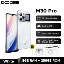 Global Version DOOGEE M30 Pro Smartphone 1.3'' Rear Display 8000mAh 6.88'' Screen 8GB RAM 256GB ROM Gemini Al Android 16 NFC